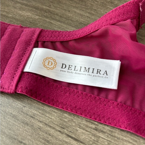 NWOT Delimira Balconette Bra Eggplant Lace Not Padded W/ Underwire Size 38F W685 - Picture 5 of 10